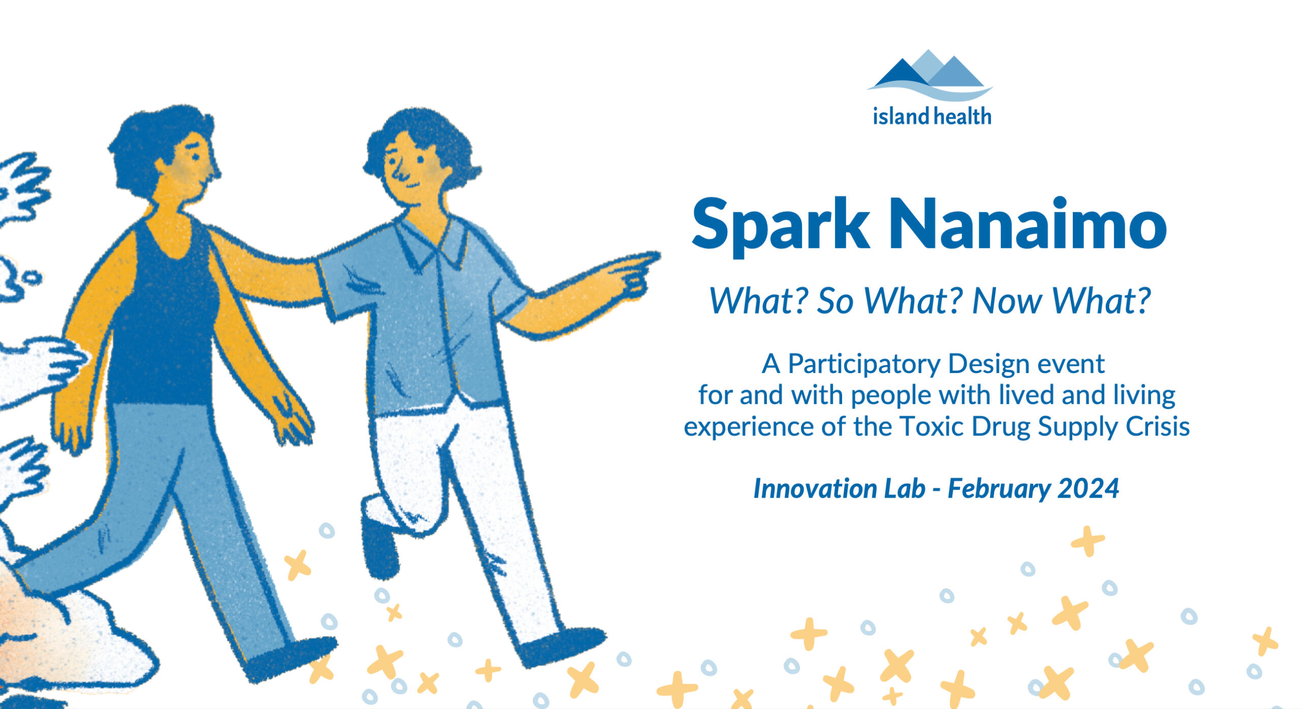 Spark Nanaimo A slide deck title page for the follow up report to Spark Nanaimo event asking What? So what? and Now what?
